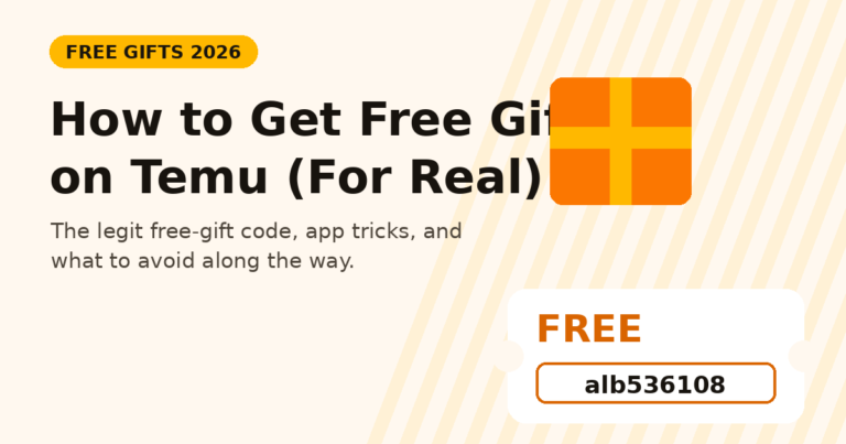 How to claim free gifts on Temu with verified code alb536108