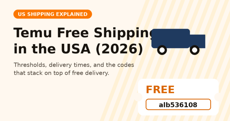 Temu free shipping in the USA explained with delivery times and coupon codes
